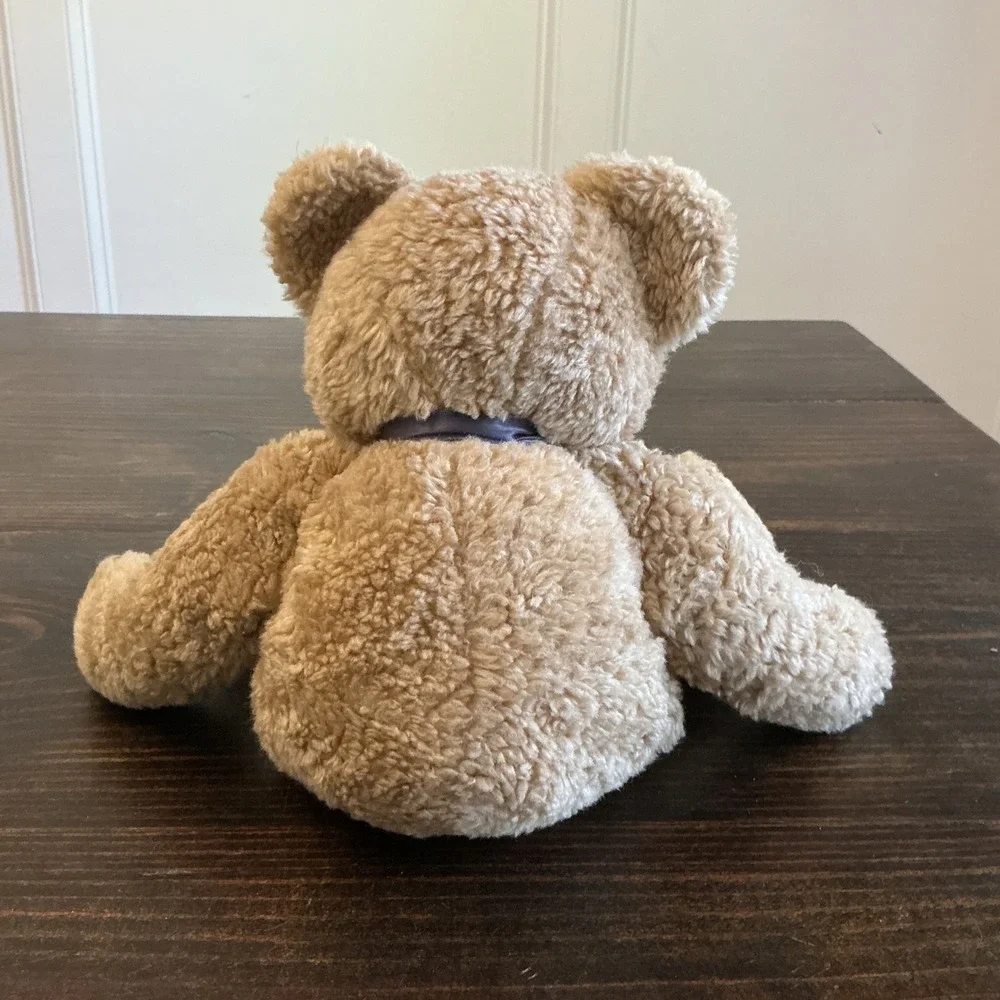 Boyds Collection Bears in the Attic Tan Teddy Bear Navy Blue Ribbon Vintage 18